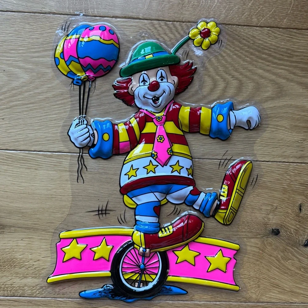 NWT - Unique Circus Clown Fun Parrty Props for hanging | Set of 7 | Multi-Color